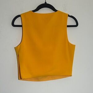 Express Mustard Yellow Crop Top